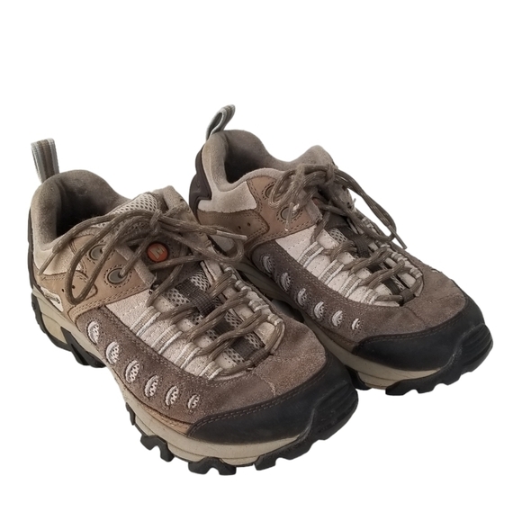 Merrell Kinetic Brindle Moab Waterproof Hiking Trail Shoe Size 7 Vibram - Picture 1 of 10